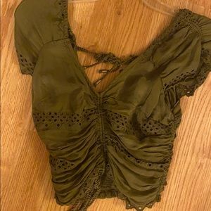 Green cropped top free people 💚✨